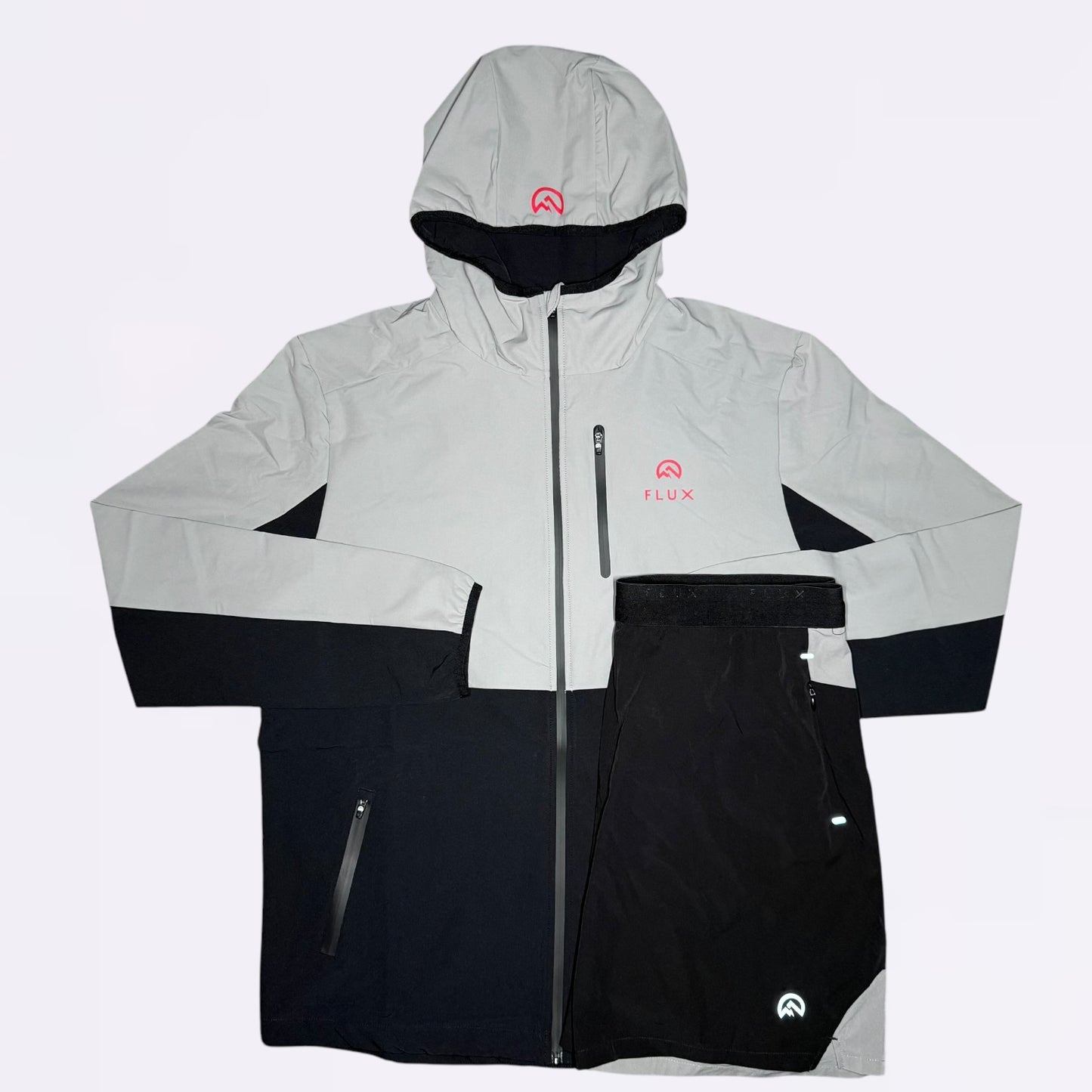 Flux Versatility Set - Jacket & Shorts - Grey / Red