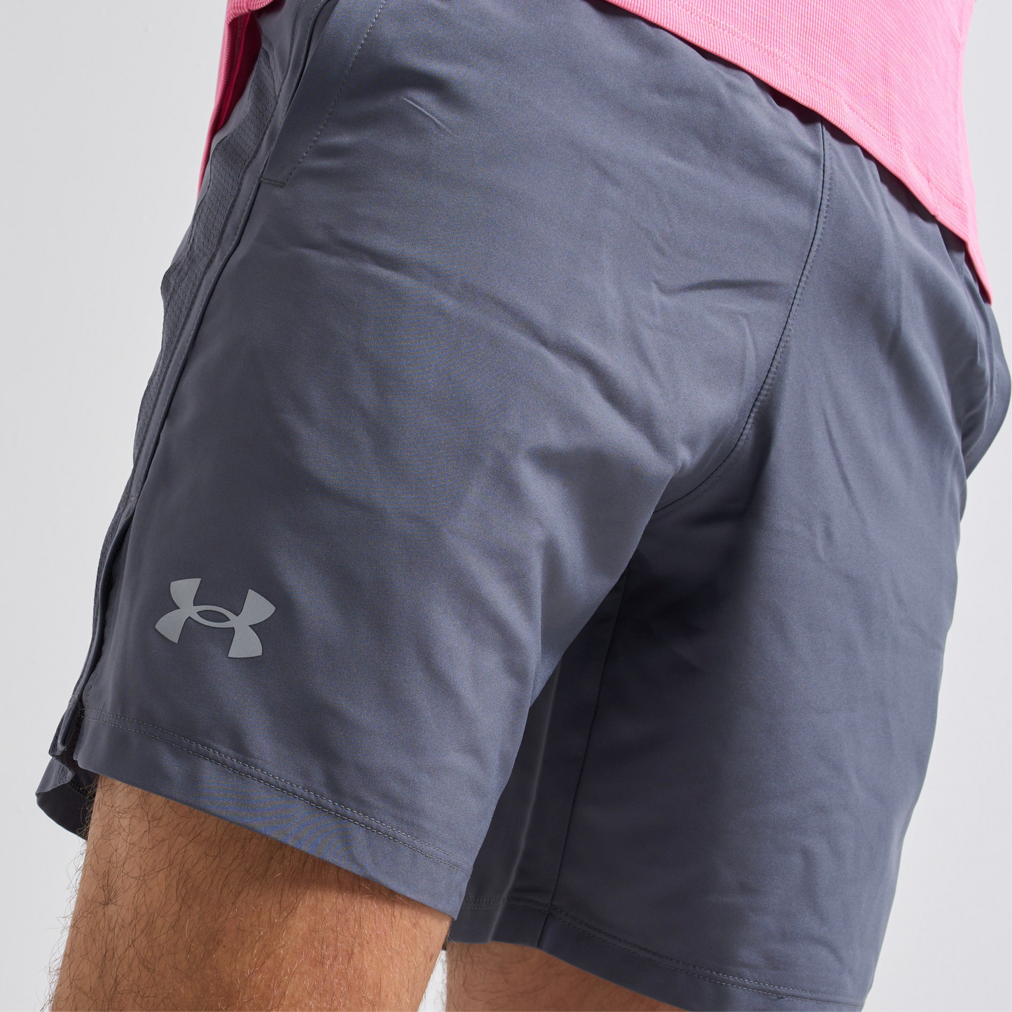 Under Armour Geotessa Set - Tee & Shorts - Orange / Grey