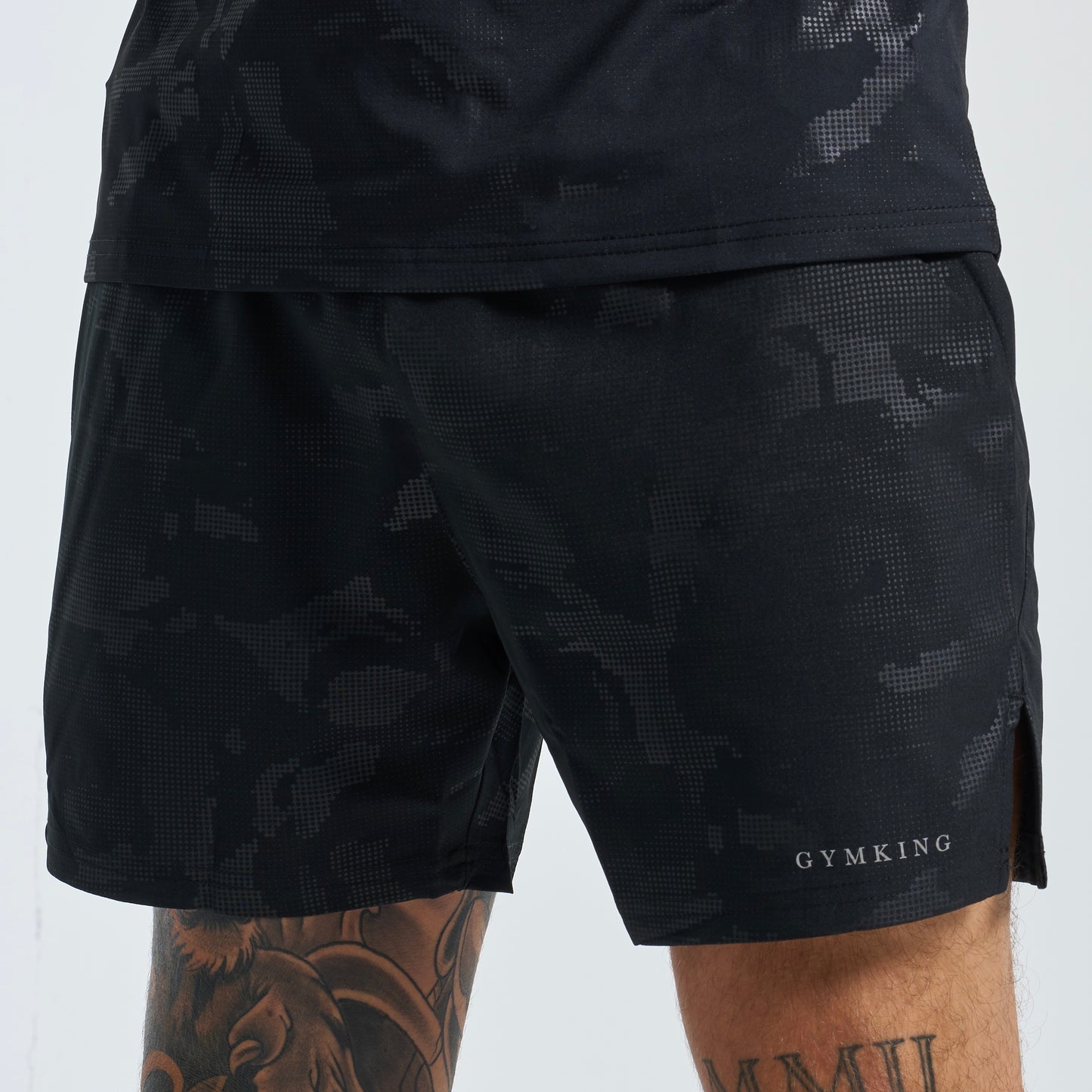 GymKing Debossed Camo Set - Black