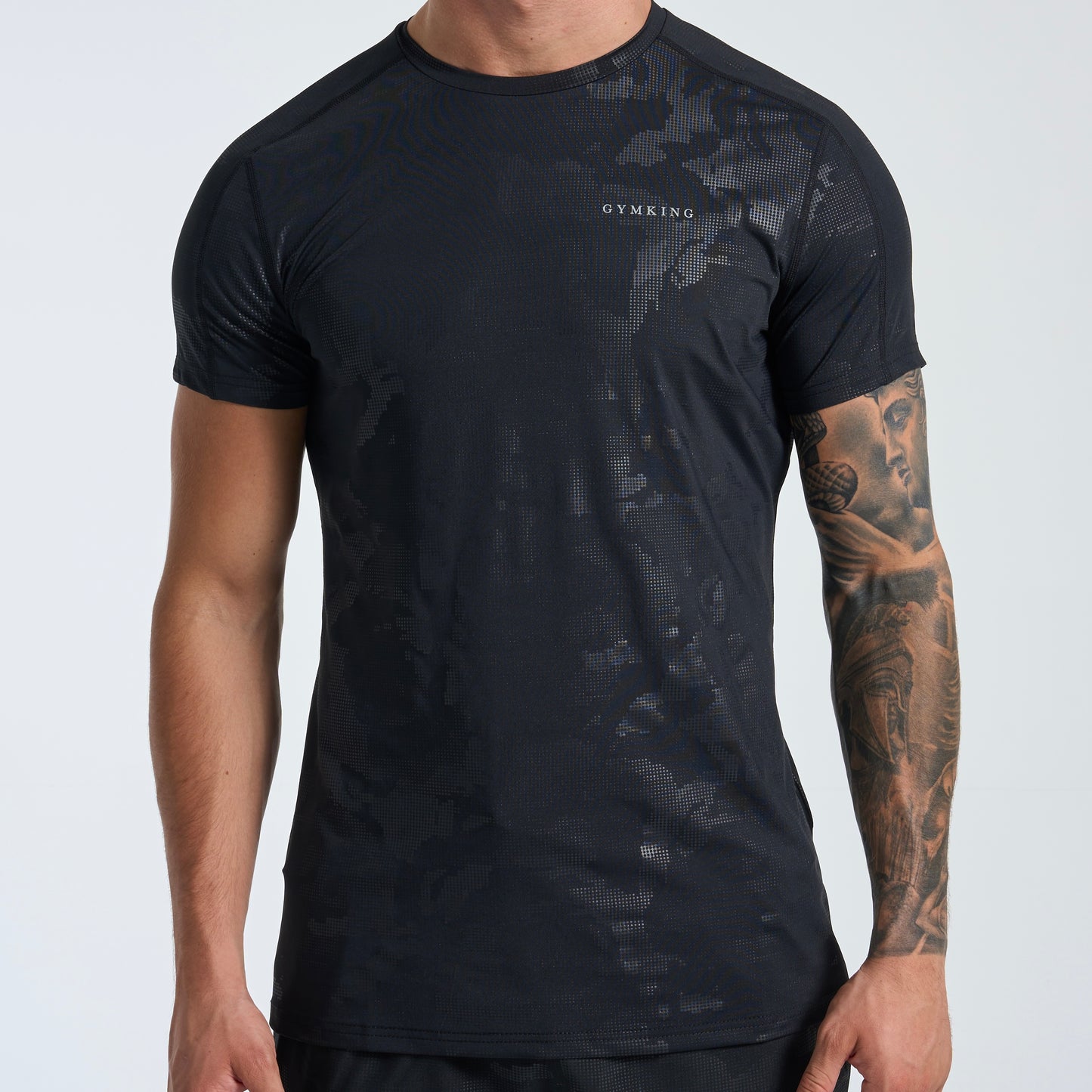 GymKing Debossed Camo Set - Black