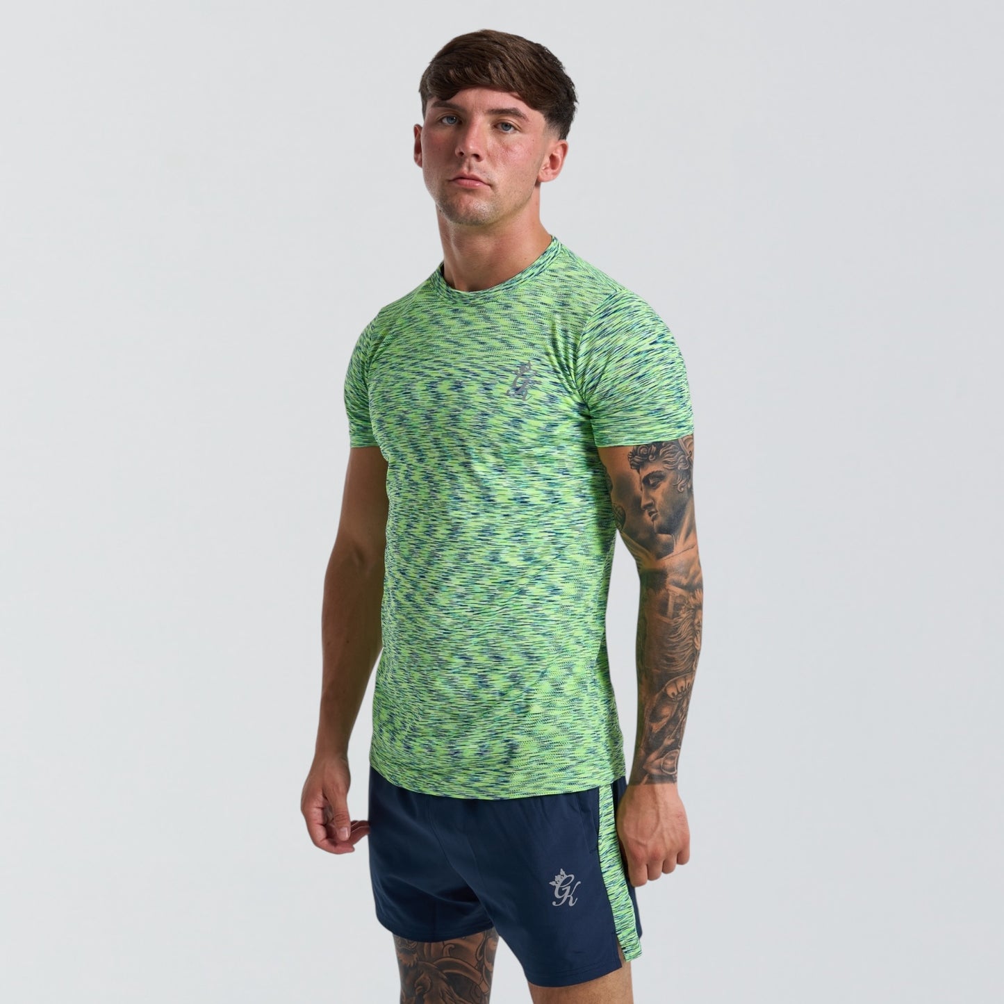 GymKing Energy Seamless Space Dye Set - Lime/Navy Grindle