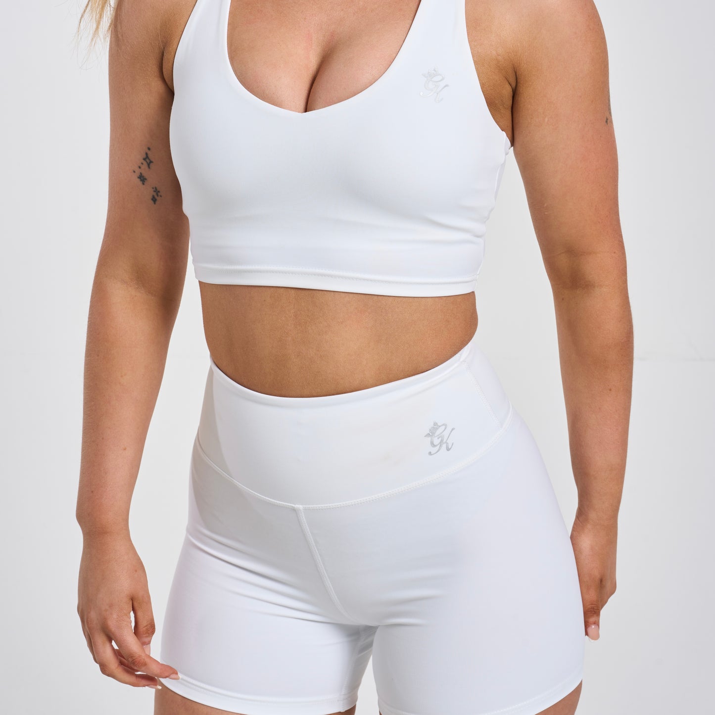 Gym King 365 Bra & Shorts Set - White
