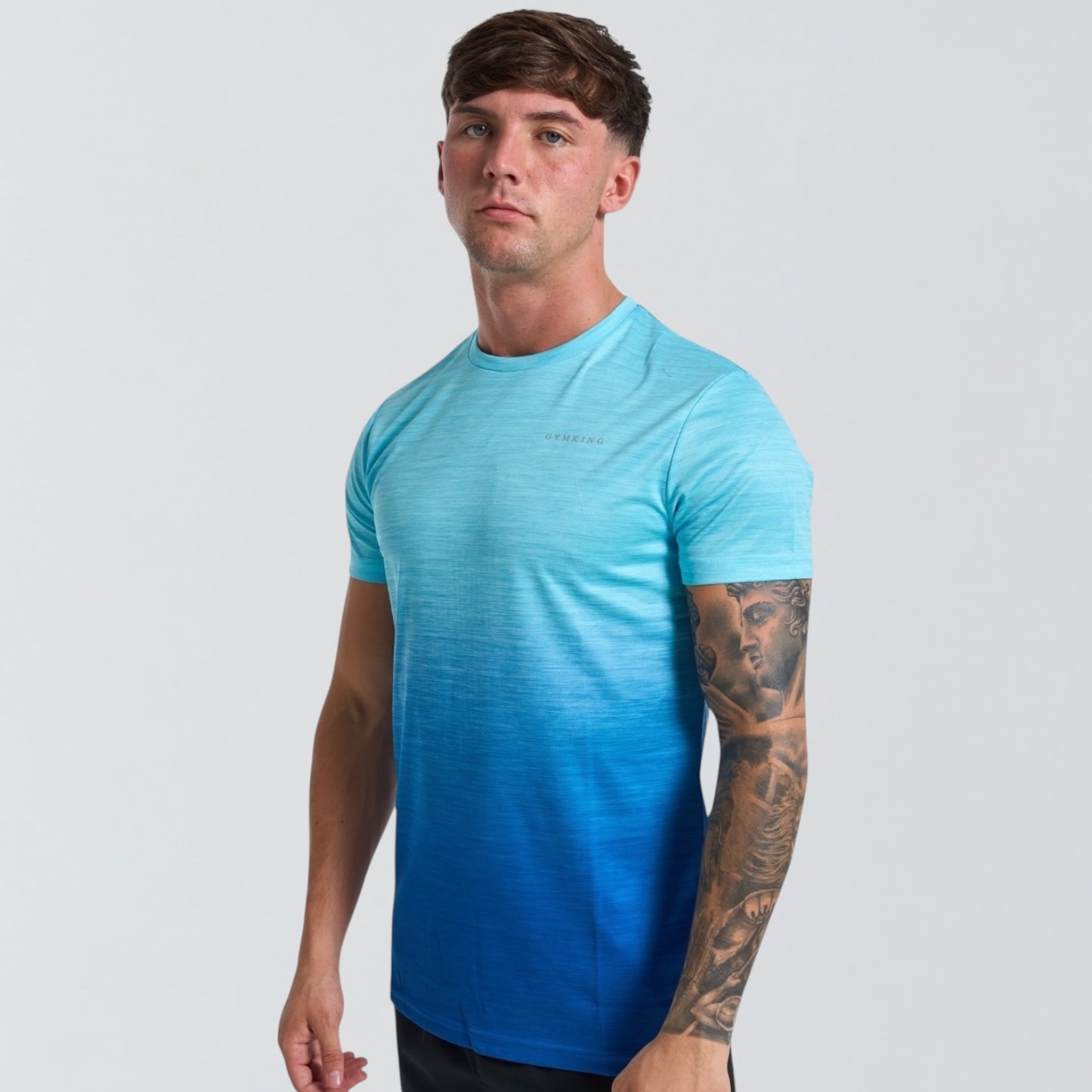 GymKing Ombre Space Dye Tee - Ocean Breeze