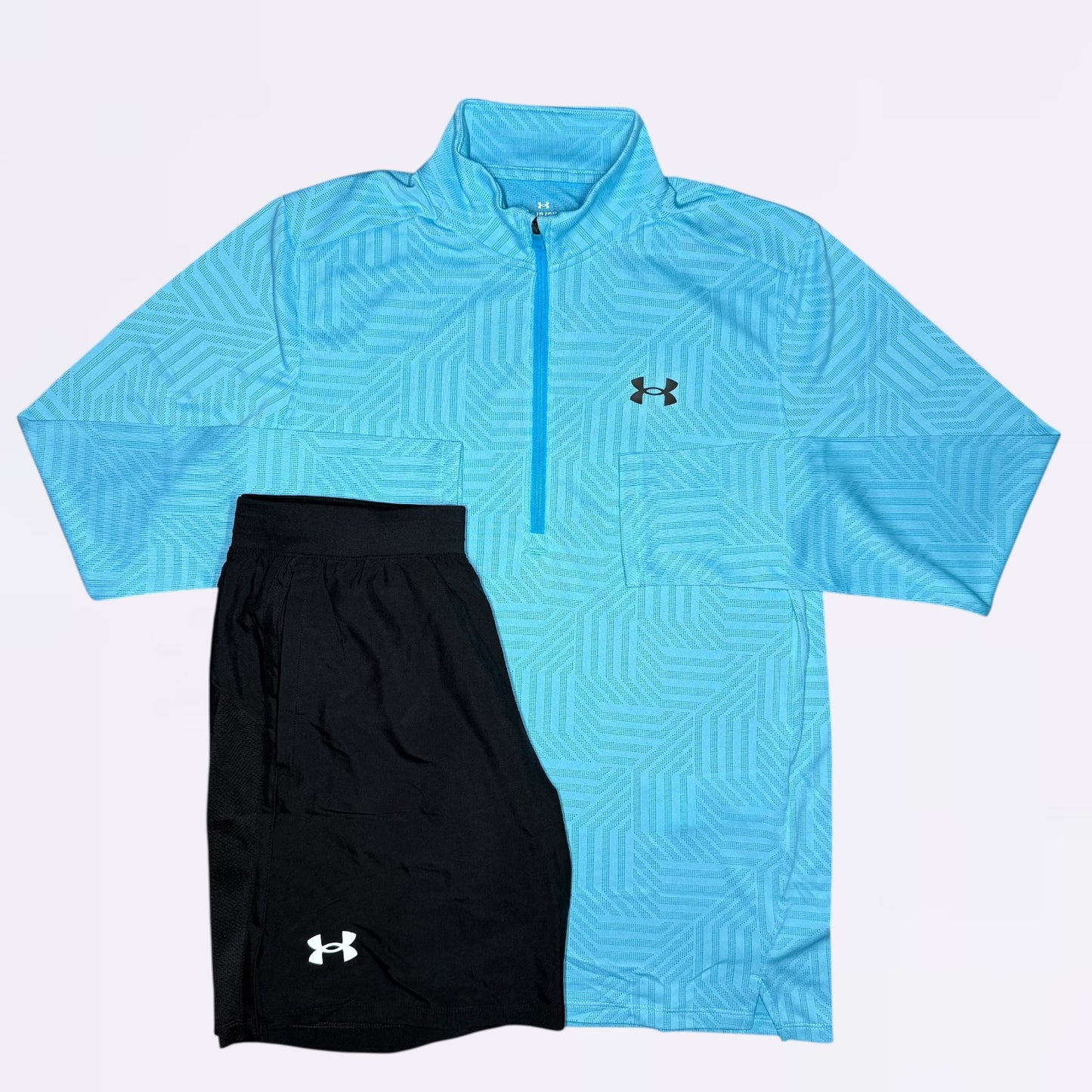 Under Armour Geotessa Half Zip Set- Blue / Black