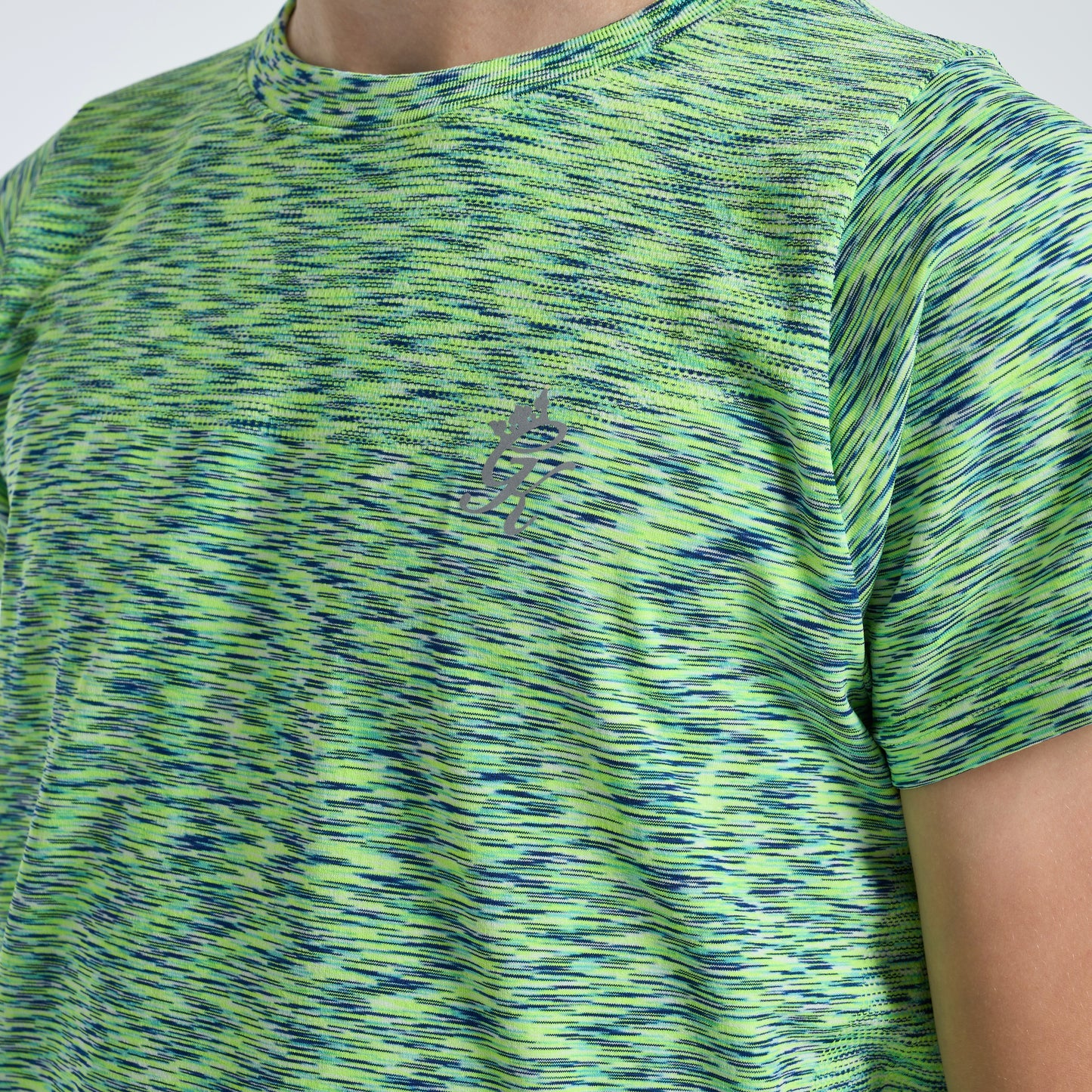 GymKing Seamless Space Dye Set - Lime/Navy Grindle (Junior)