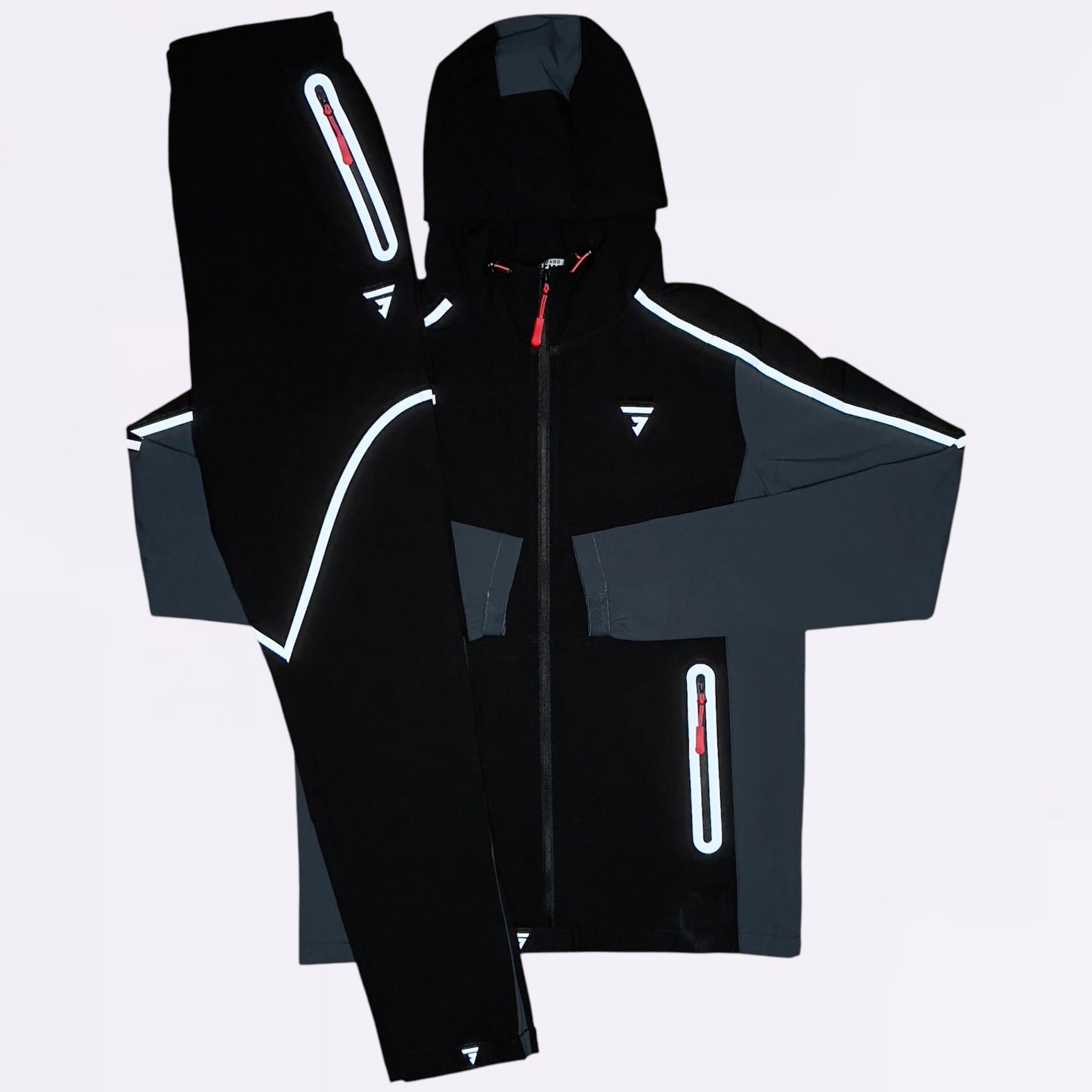 GRIID Reflect Tracksuit - Black / Red (Junior)