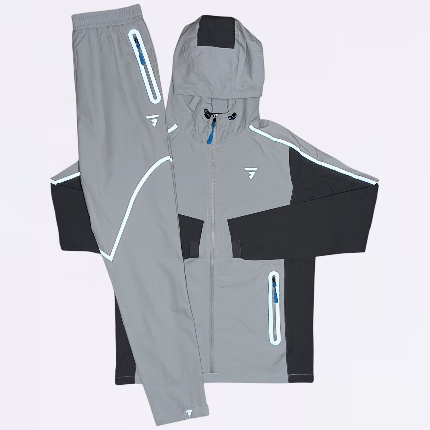 GRIID Reflect Tracksuit - Grey / Blue (Junior)