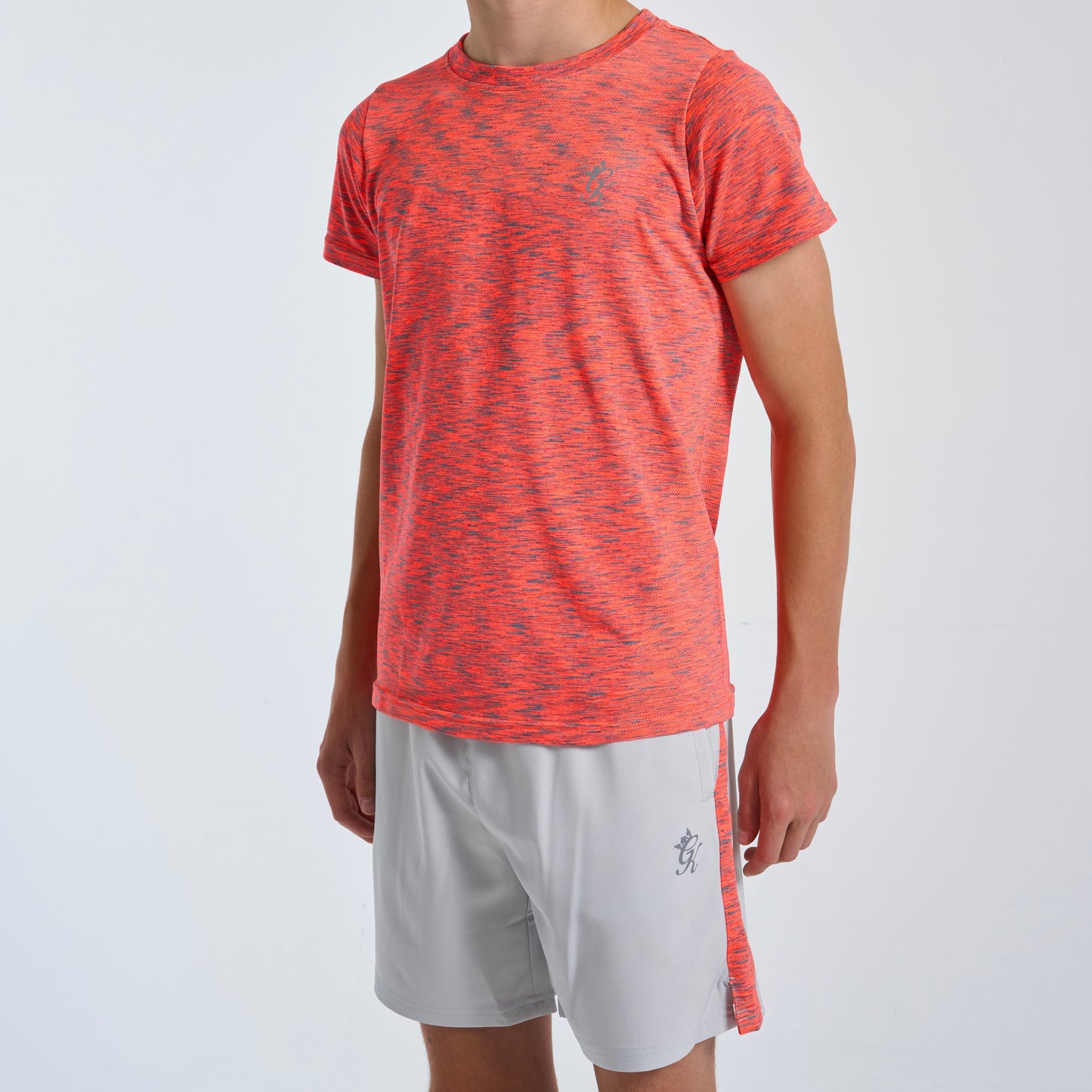 GymKing Seamless Space Dye Set - Coral/Light Grey Grindle (Junior)