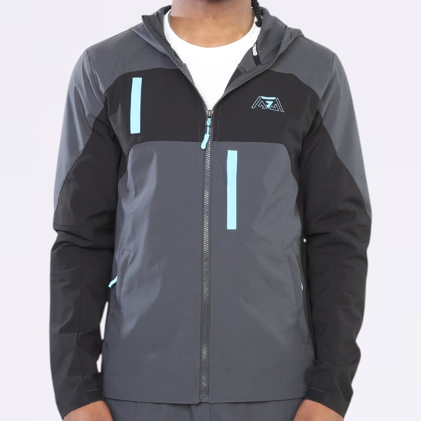 Griid Triple G Set - Windrunner & Pant - Shadow Grey / Electric Blue