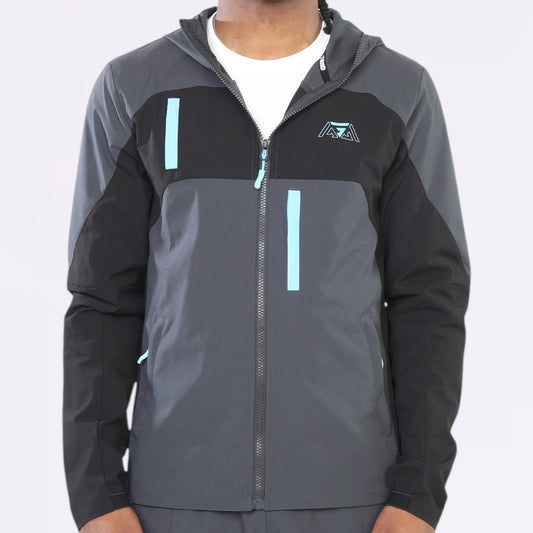 Griid Triple G Set - Windrunner & Pant - Shadow Grey / Electric Blue