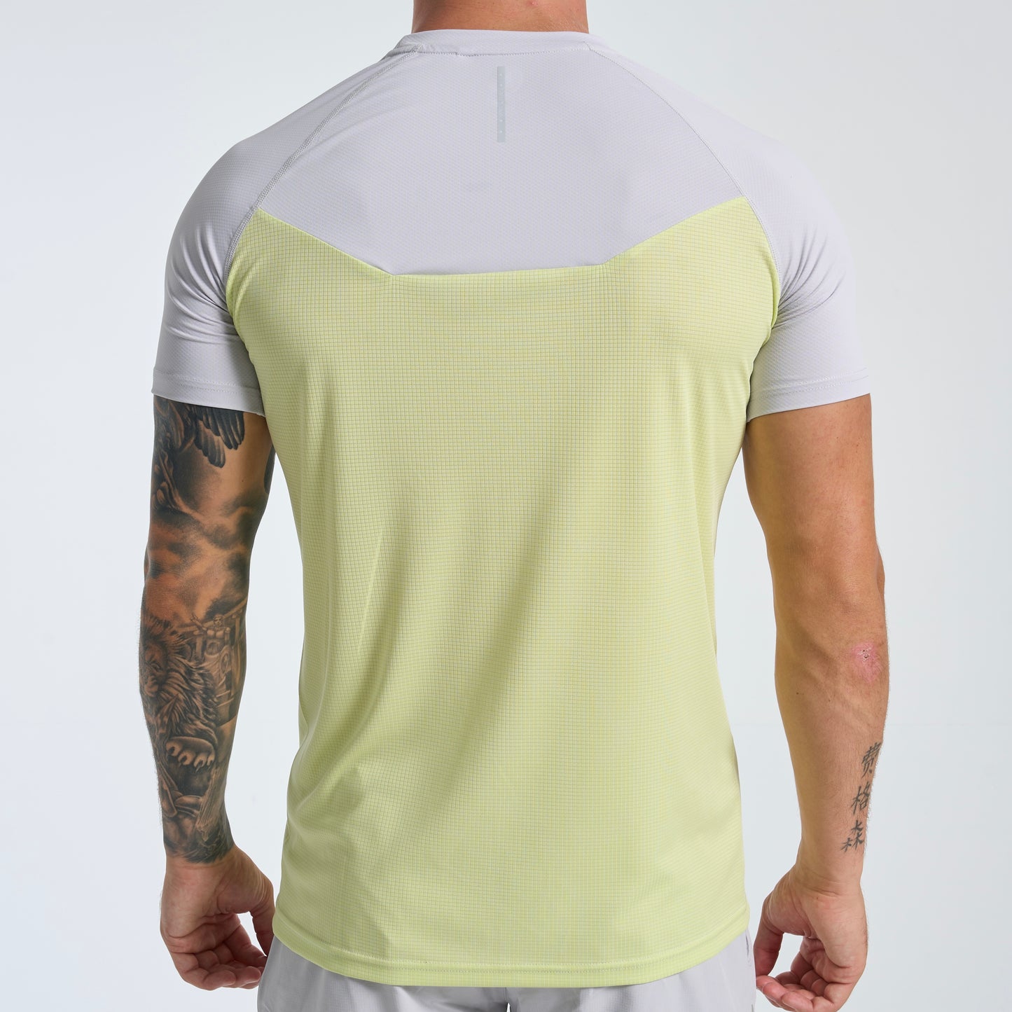 GymKing Flex 2.0 Tee - Light Grey/Sherbet Lime