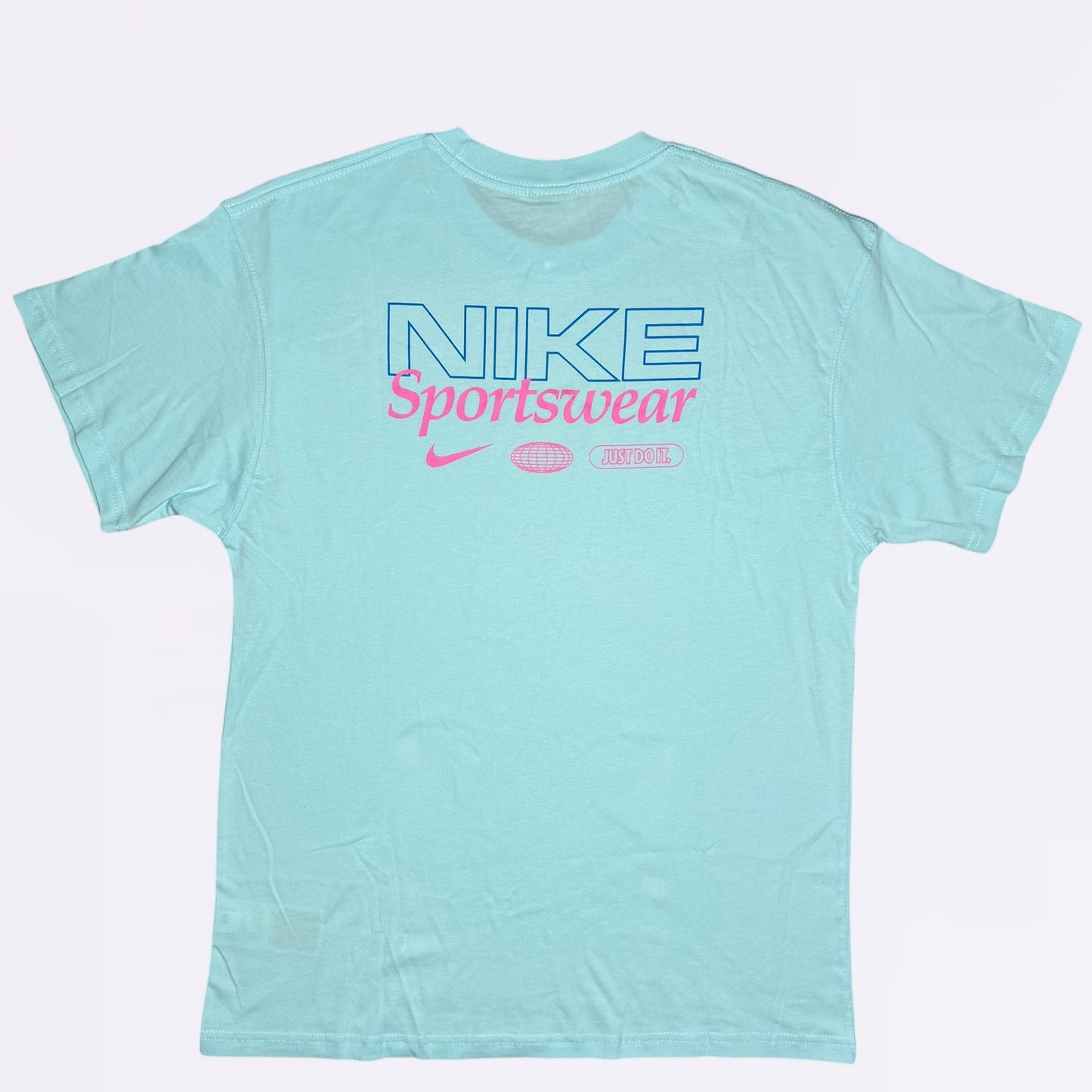 Nike Graphic Cotton Set - Tee & Shorts - Blue