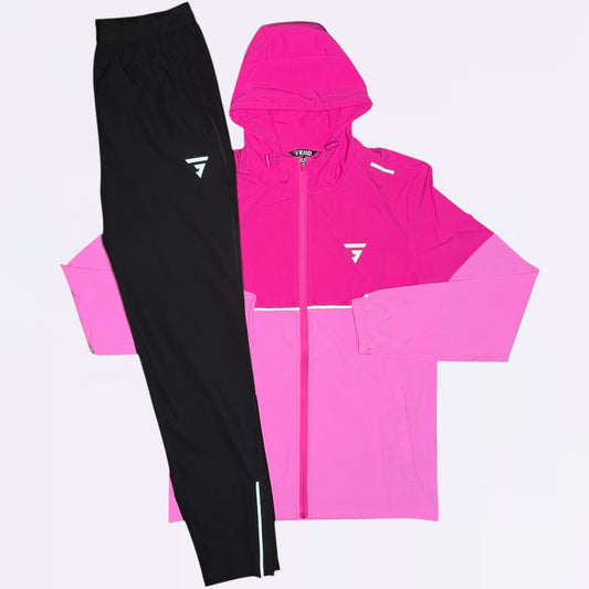 GRIID Ventus  Set - Windrunner & Bottoms - Rose Pink / Black