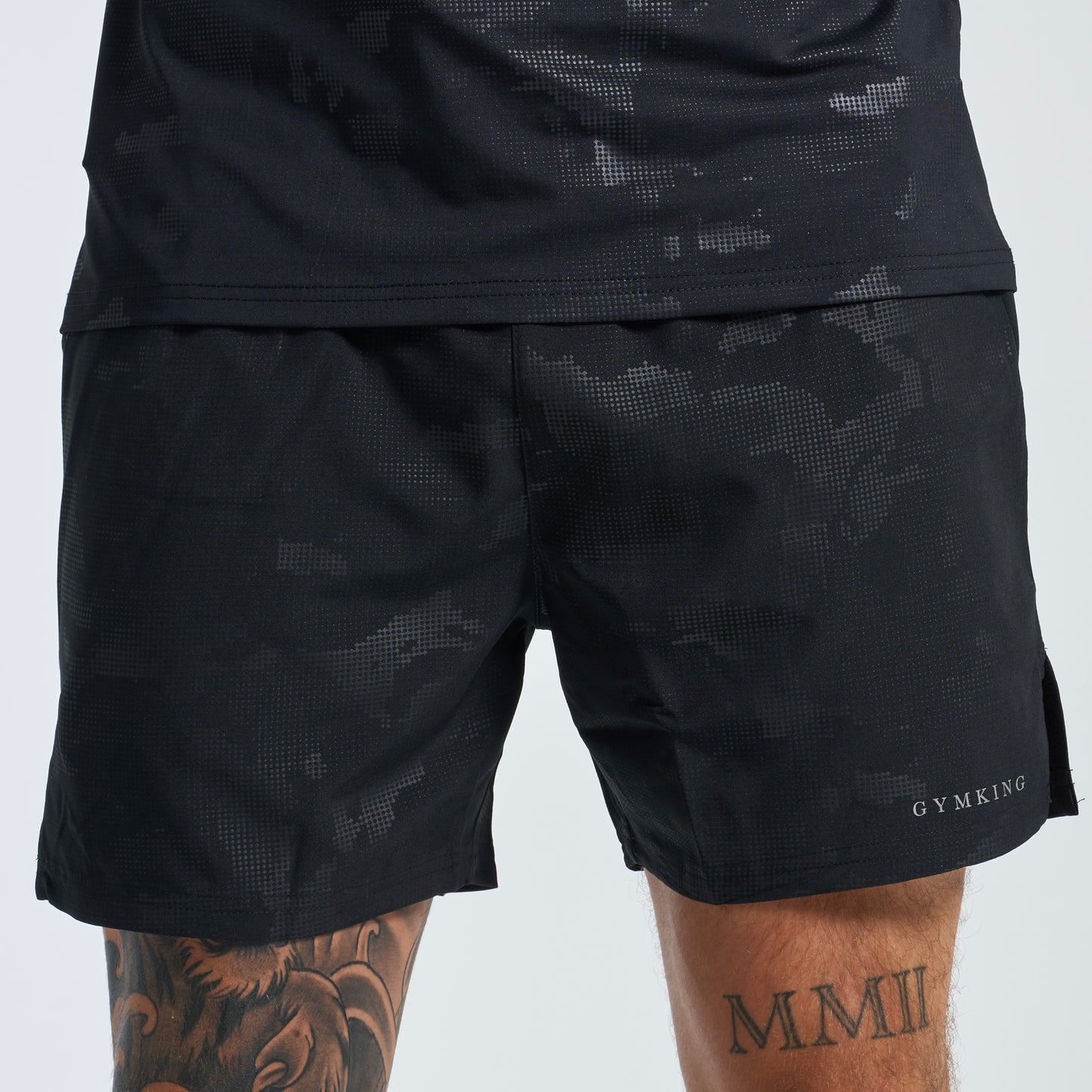 GymKing Debossed Camo Set - Black