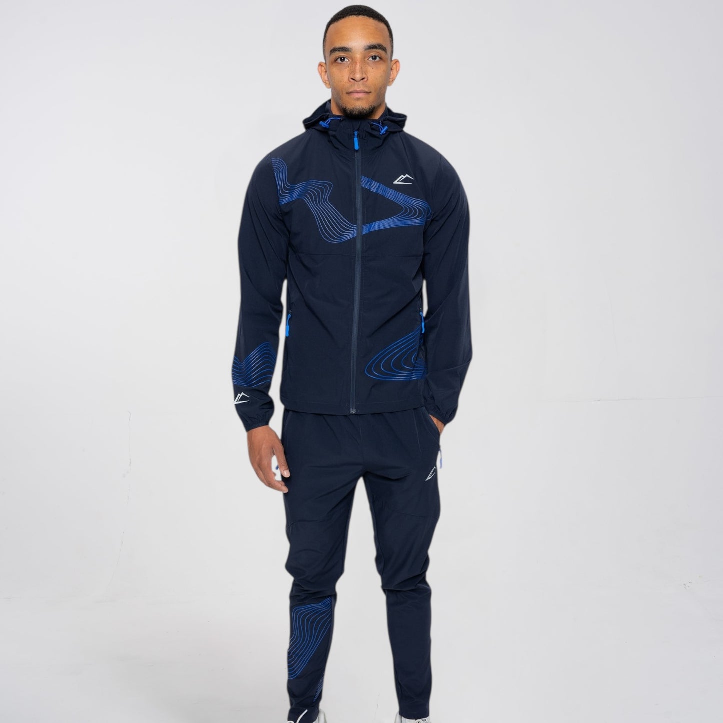ActiveLine Wave Windrunner & Bottoms Set - Navy / Royal Blue