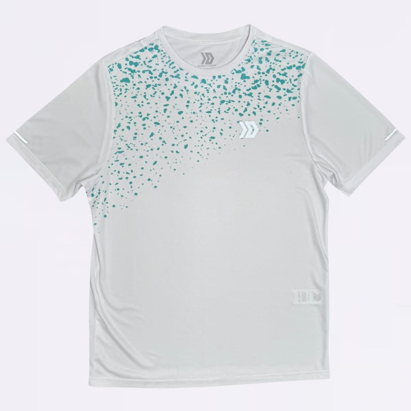 DASH Splatter Tee - White / Blue (Junior)