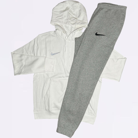 Nike Park Hoodie & Joggers Set - White / Grey (Junior)