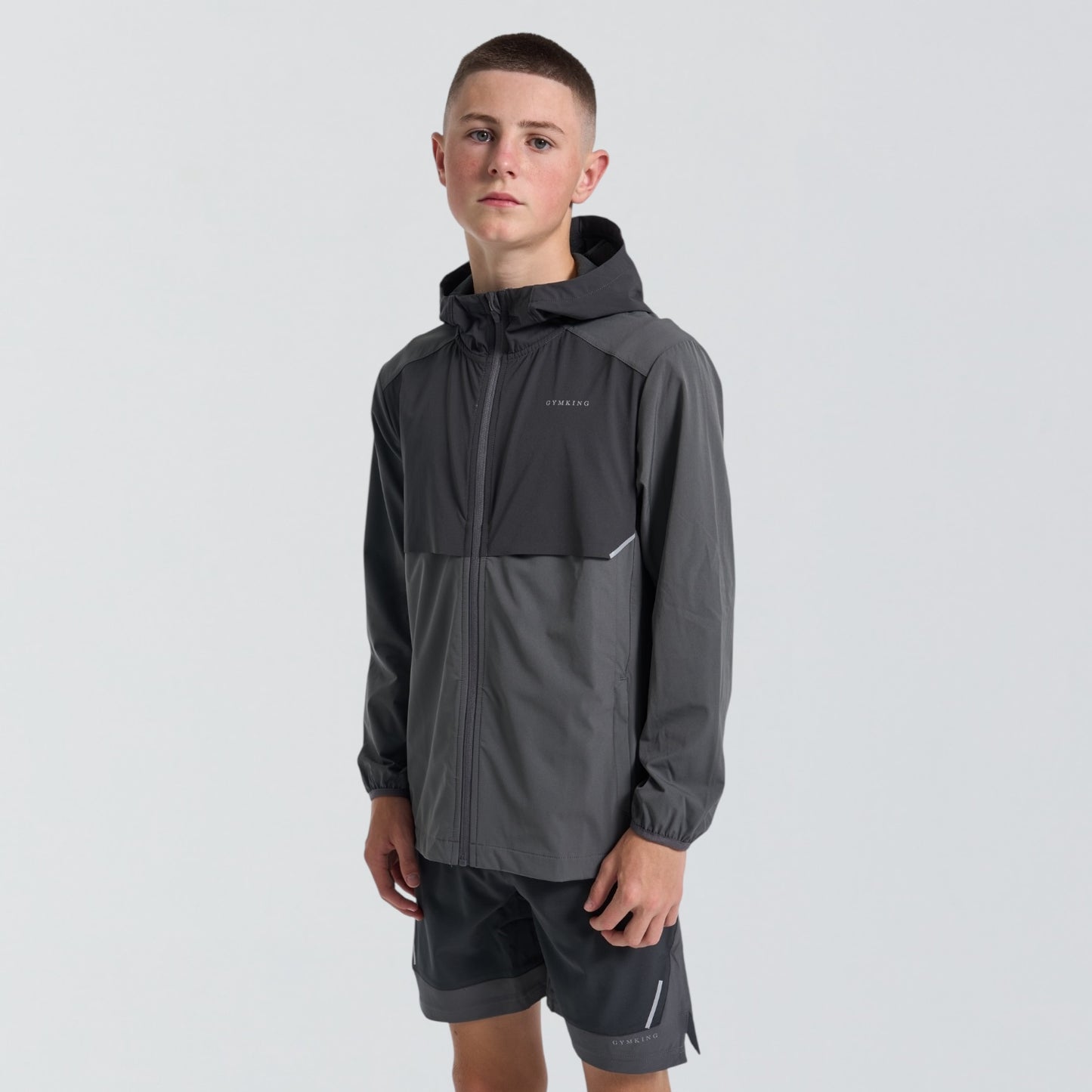 GymKing Advance Tracksuit & Shorts Set - Urban Grey/Fossil Grey (Junior)