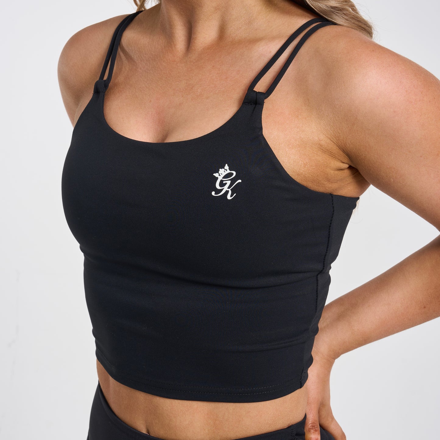 Gym King 365 Long Line Tank & Shorts  Set - Black