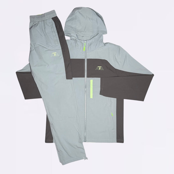 Griid Triple G Set - Windrunner & Pant - Storm Grey / Surge green