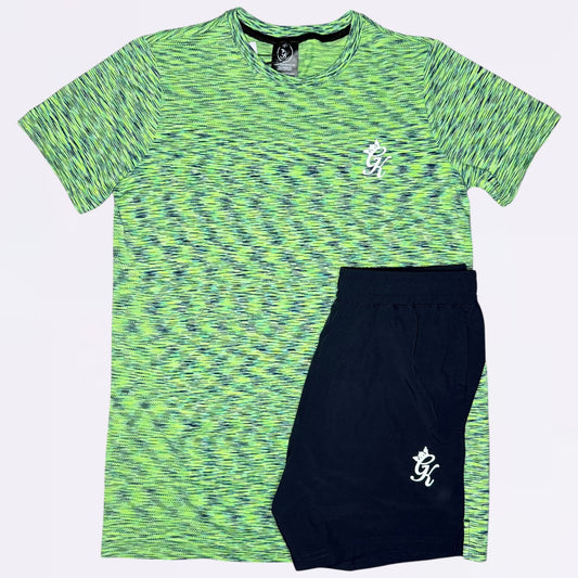 GymKing Seamless Space Dye Set - Lime/Navy Grindle (Junior)