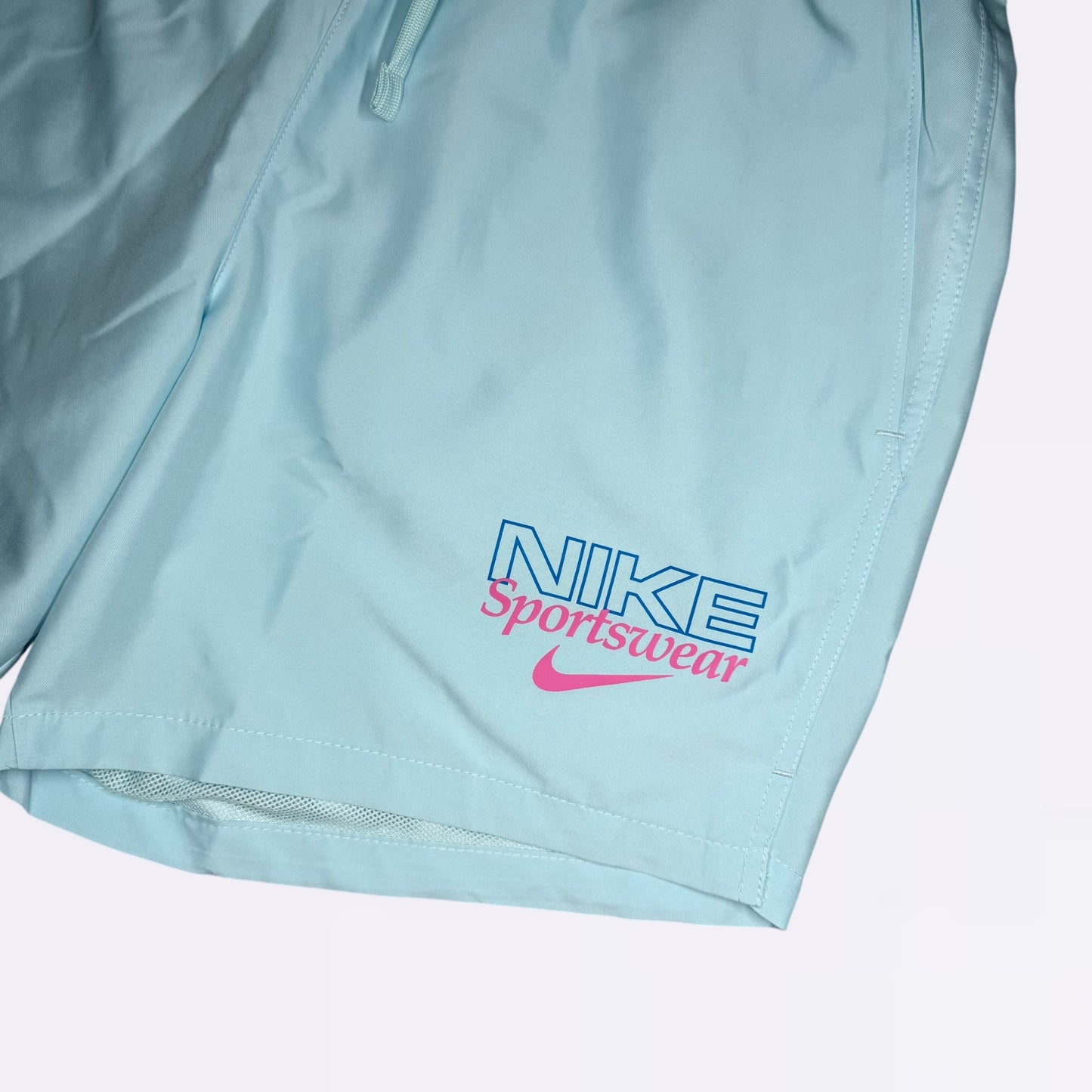 Nike Graphic Cotton Set - Tee & Shorts - Blue