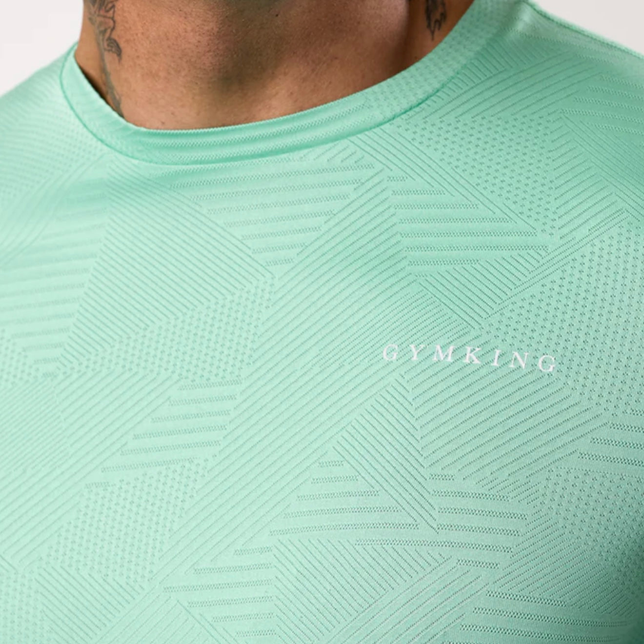GymKing Geometric Knit Set - Apple Green / Black