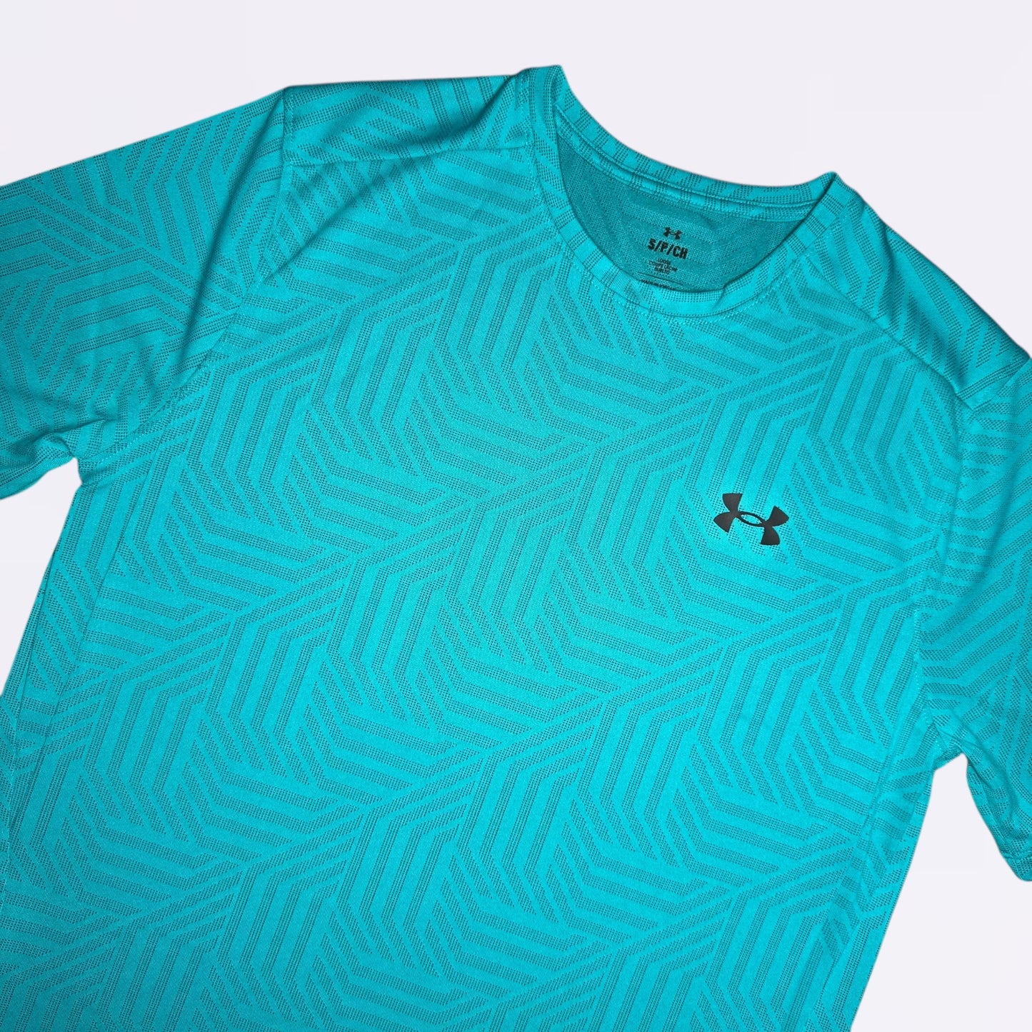 Under Armour Geotessa Set - Tee & Shorts - Caribbean / Grey