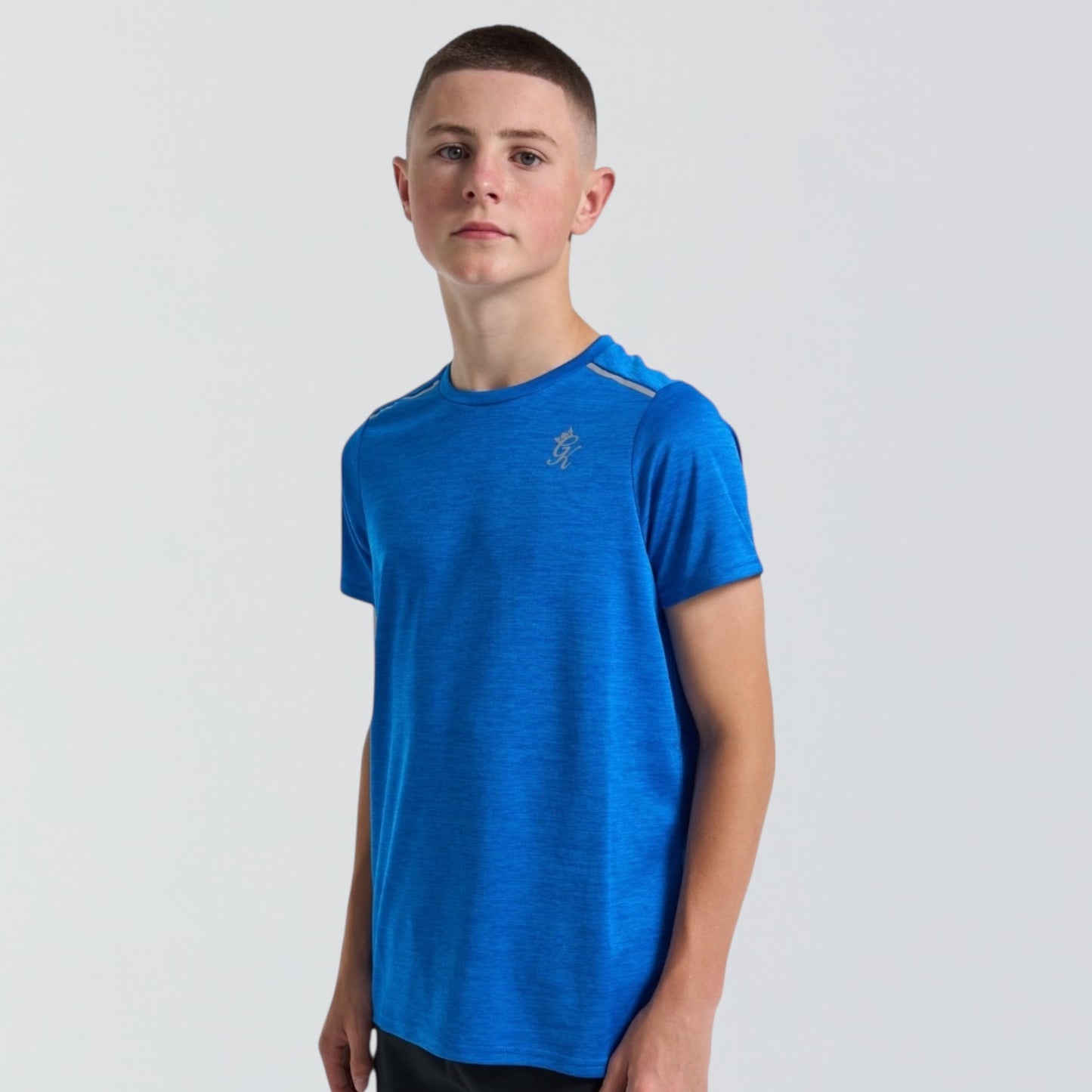 GymKing Element Tee - Somic Blue Marl (Junior)
