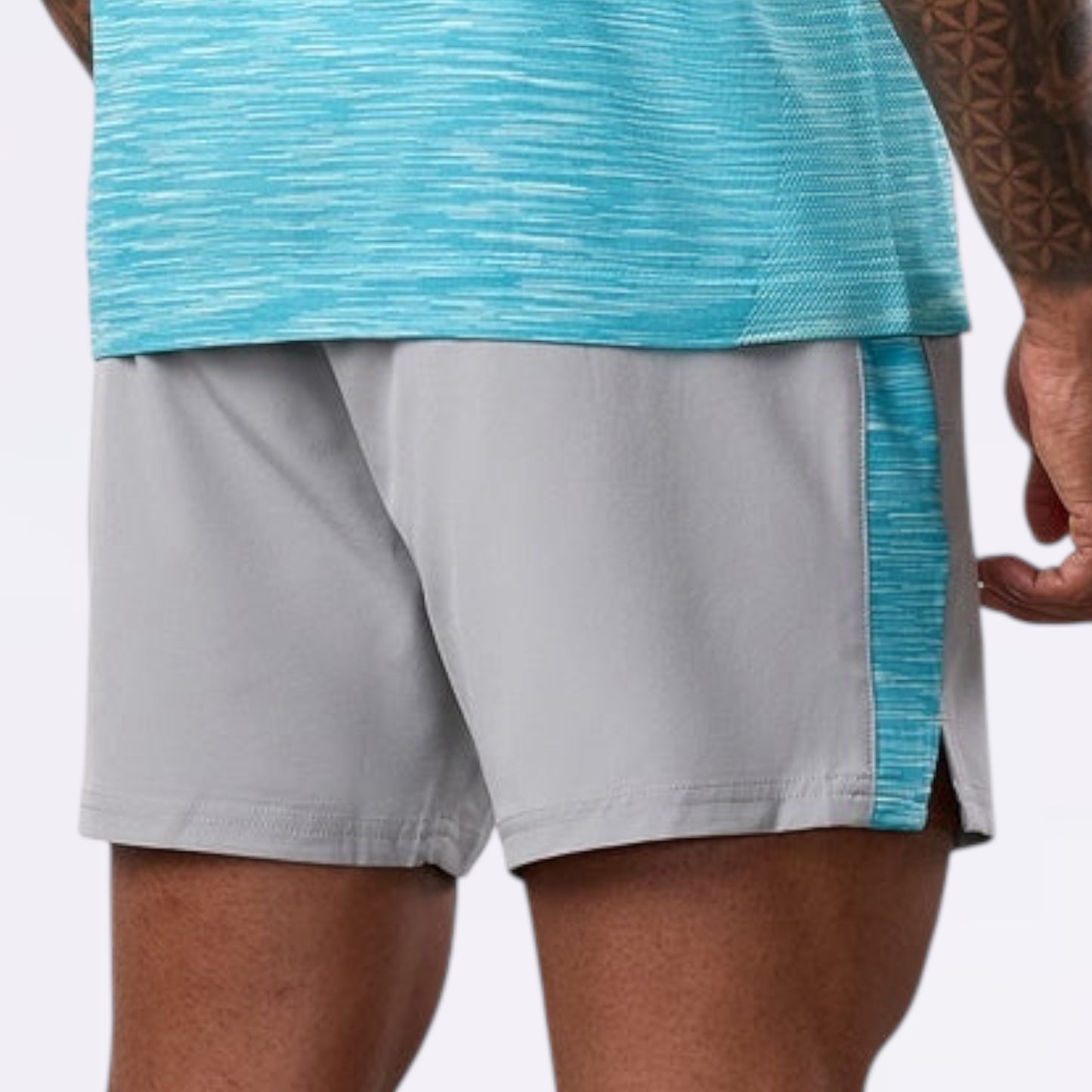 GymKing Energy Space Dye Short - Urban Grey/Ocean Blue Multi