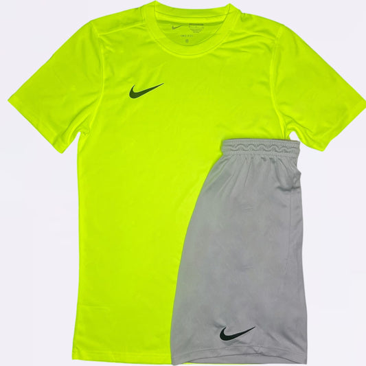Nike Dri Fit Set  - Volt / Grey (Junior)