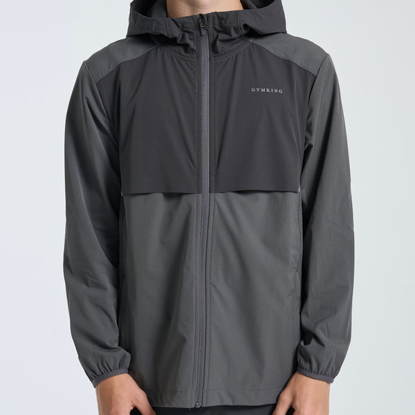 GymKing Advance Tracksuit Top - Urban Grey/Fossil Grey (Junior)