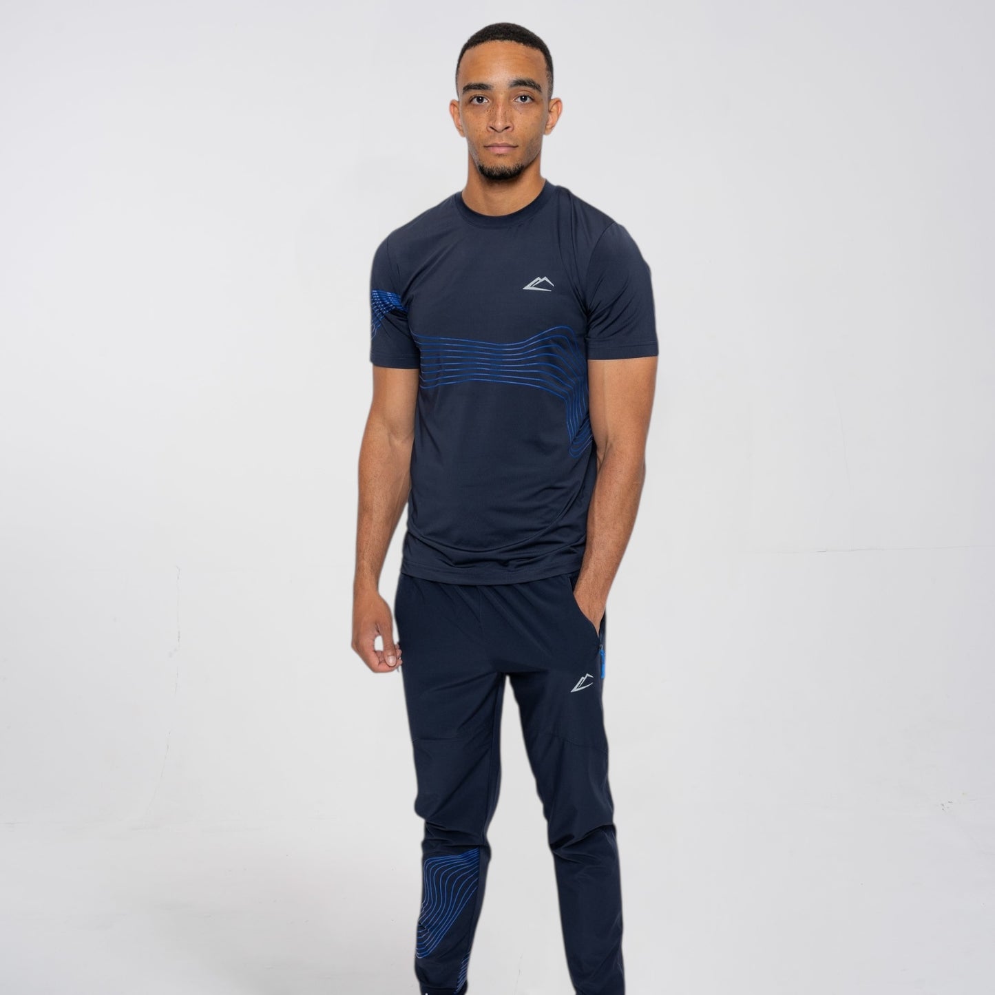 ActiveLine Wave Tee - Navy / Royal Blue