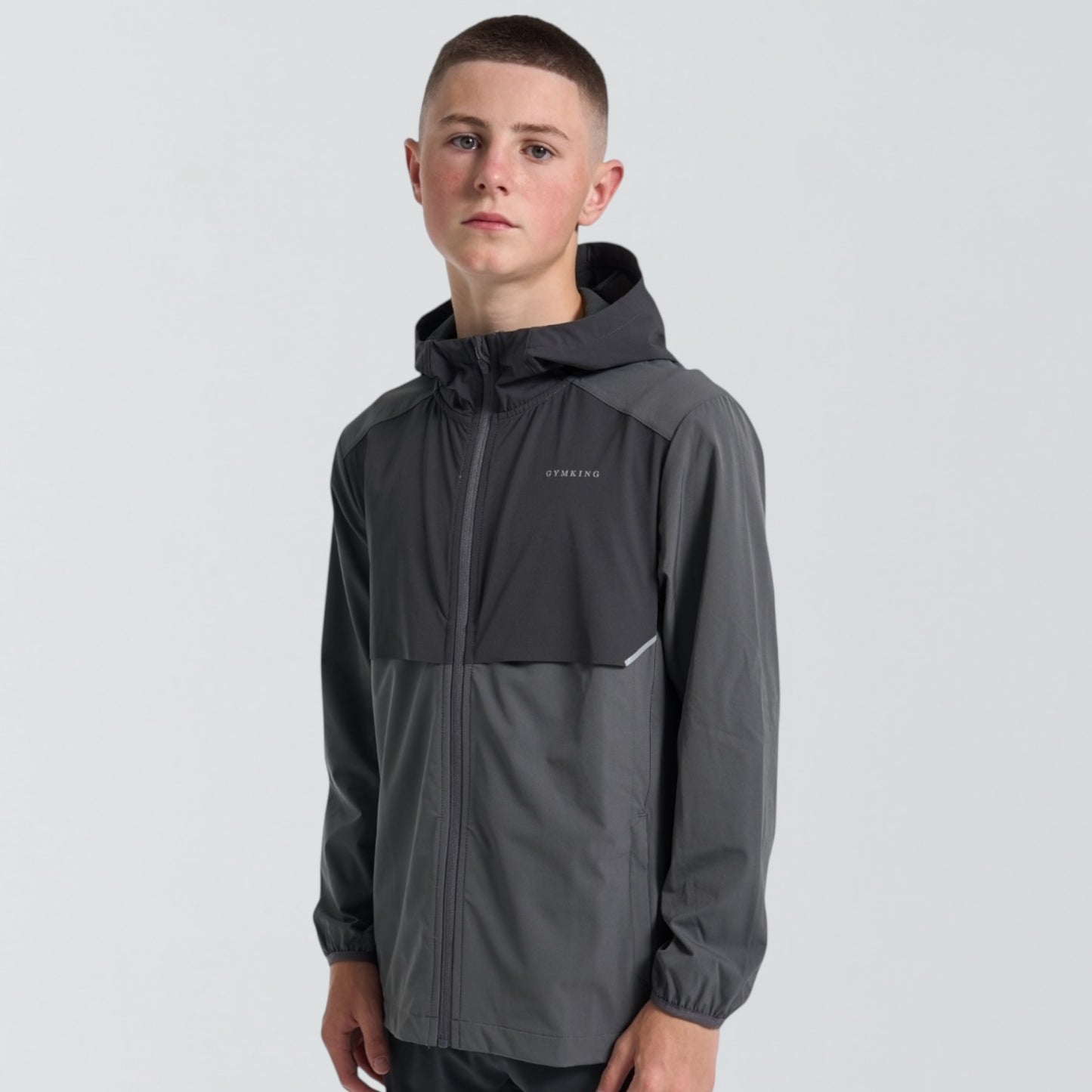 GymKing Advance Tracksuit Top - Urban Grey/Fossil Grey (Junior)