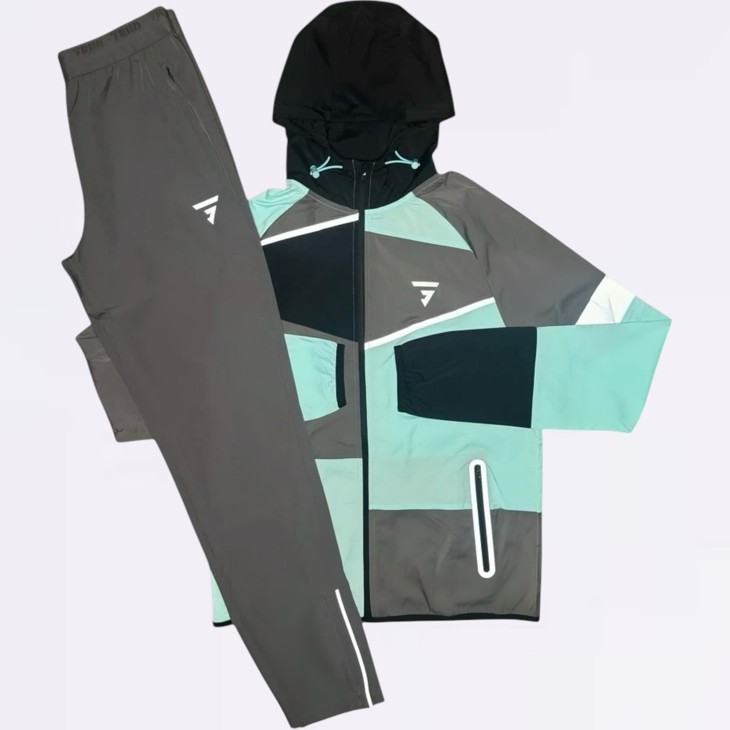 GRIID Panel Set - Windrunner & Bottoms -  Aqua / Grey