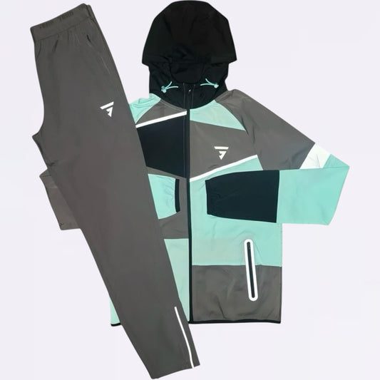 GRIID Panel Set - Windrunner & Bottoms -  Aqua / Grey