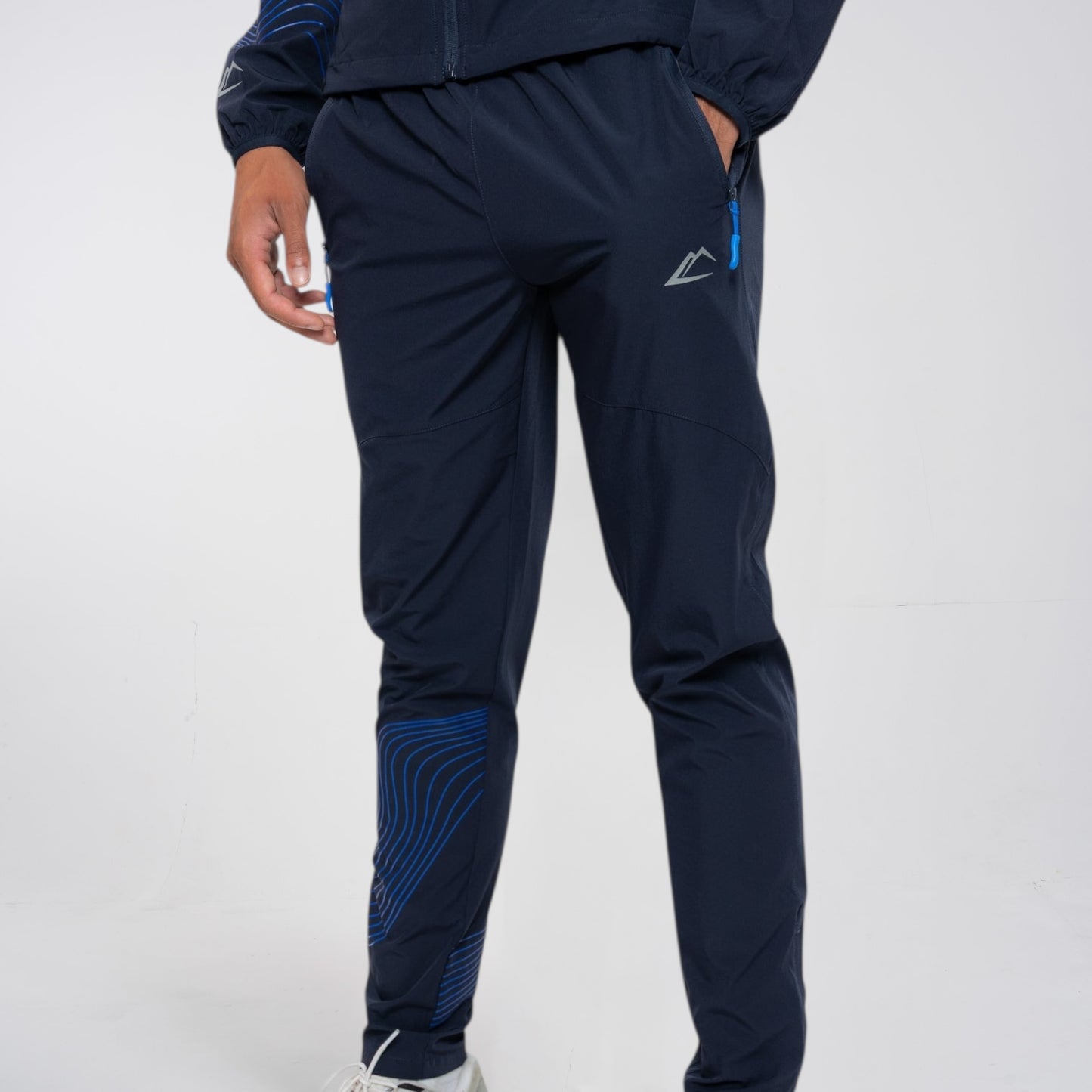 ActiveLine Wave Windrunner & Bottoms Set - Navy / Royal Blue
