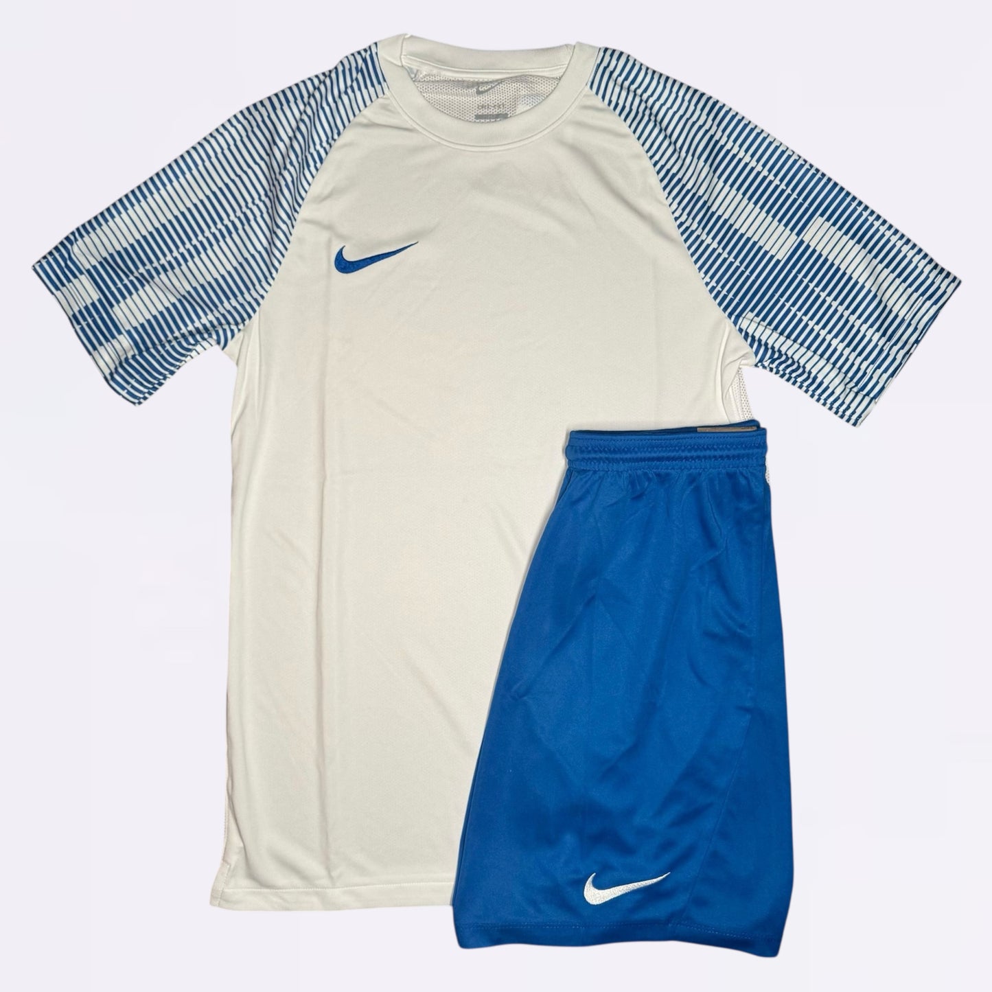 Nike Dri Fit Academy Set - White / Blue  (Junior)
