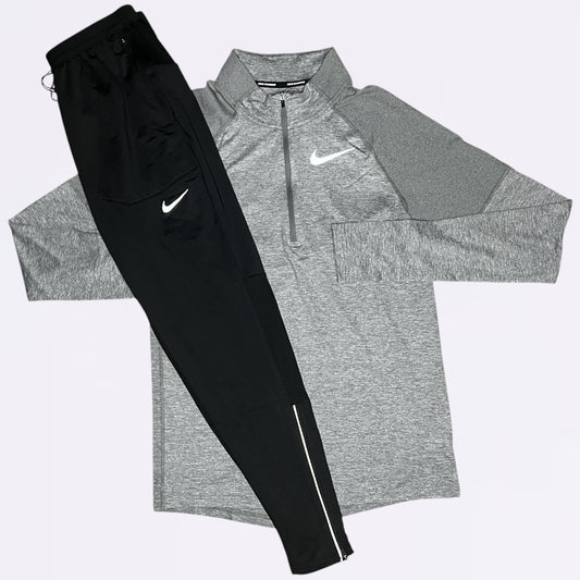 Nike Element 2.0 / Phenom Elite Set - Half Zip & Bottoms - Light Grey / Black