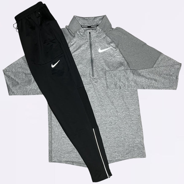 Nike Element 2.0 / Phenom Elite Set - Half Zip & Bottoms - Light Grey / Black
