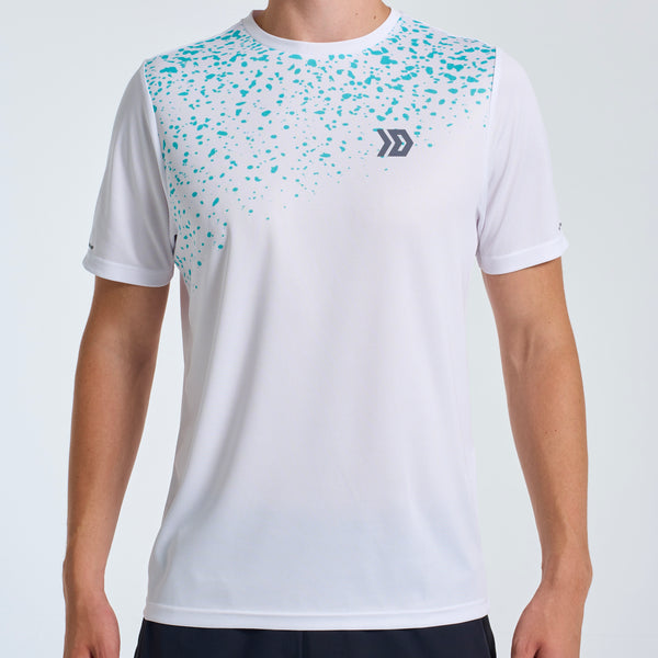 DASH Splatter Tee - White / Blue