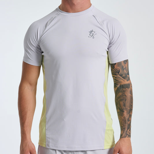 GymKing Flex 2.0 Tee - Light Grey/Sherbet Lime