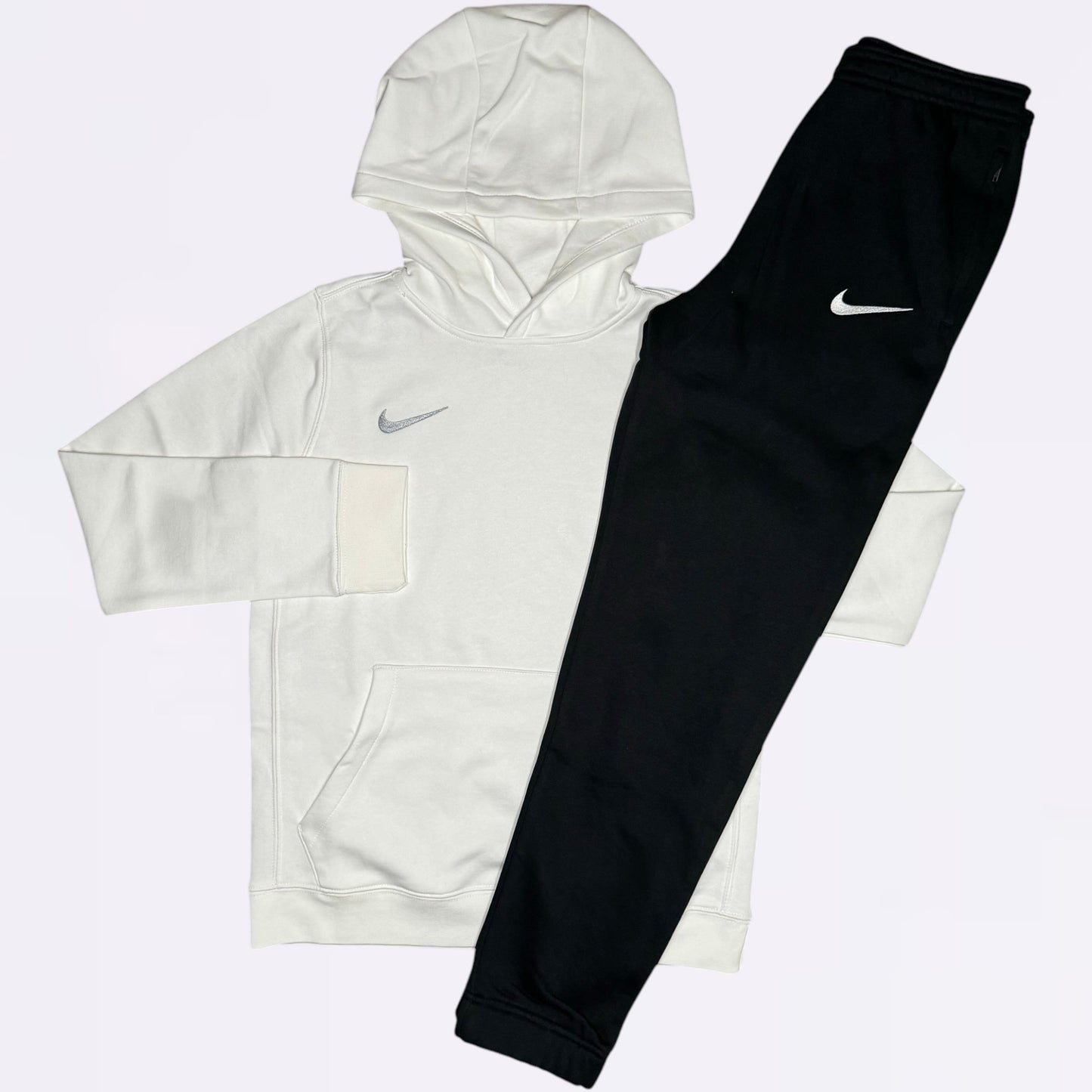 Nike Park Hoodie & Joggers Set - White / Black (Junior)