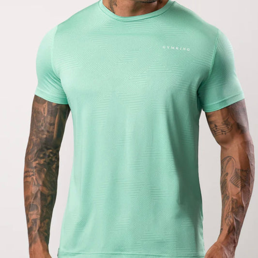 GymKing Geometric Knit Set - Apple Green / Black