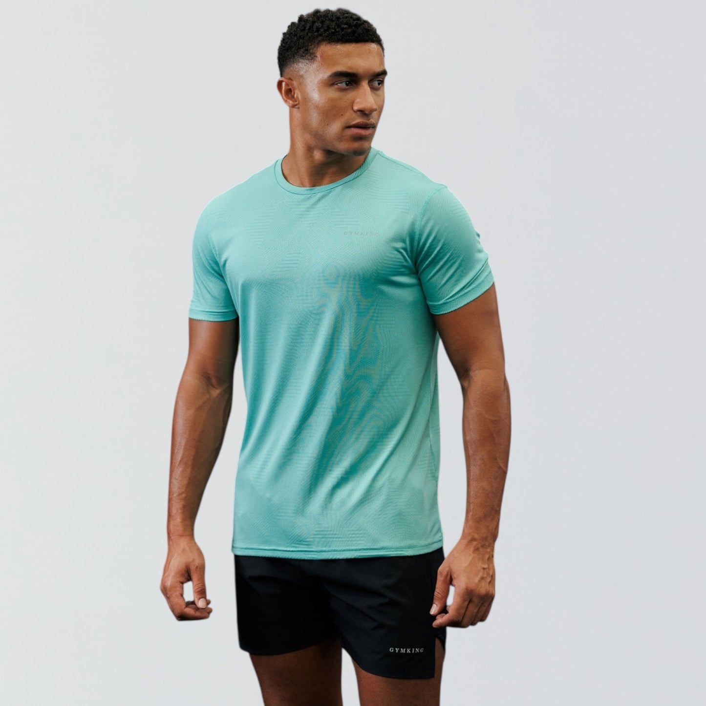 GymKing Geometric Knit Set - Apple Green / Black