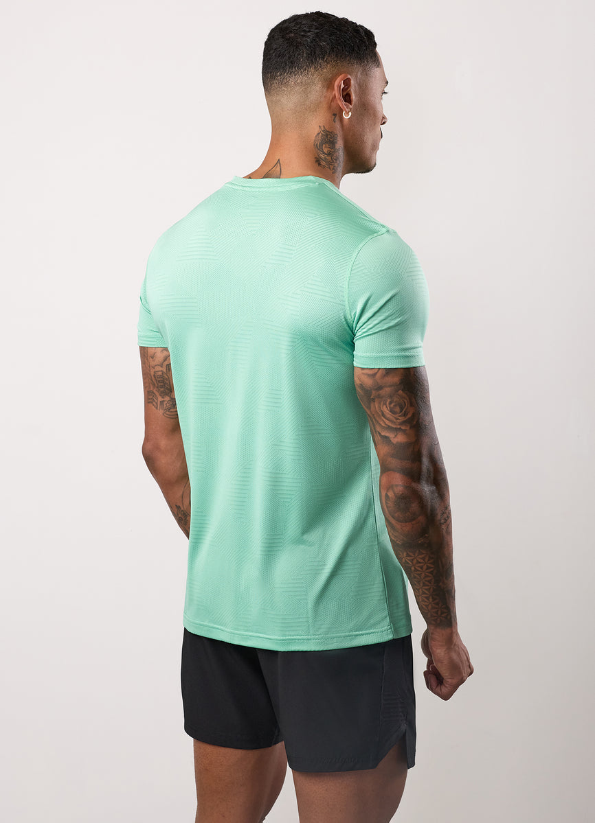 GymKing Geometric Knit Set - Apple Green / Black