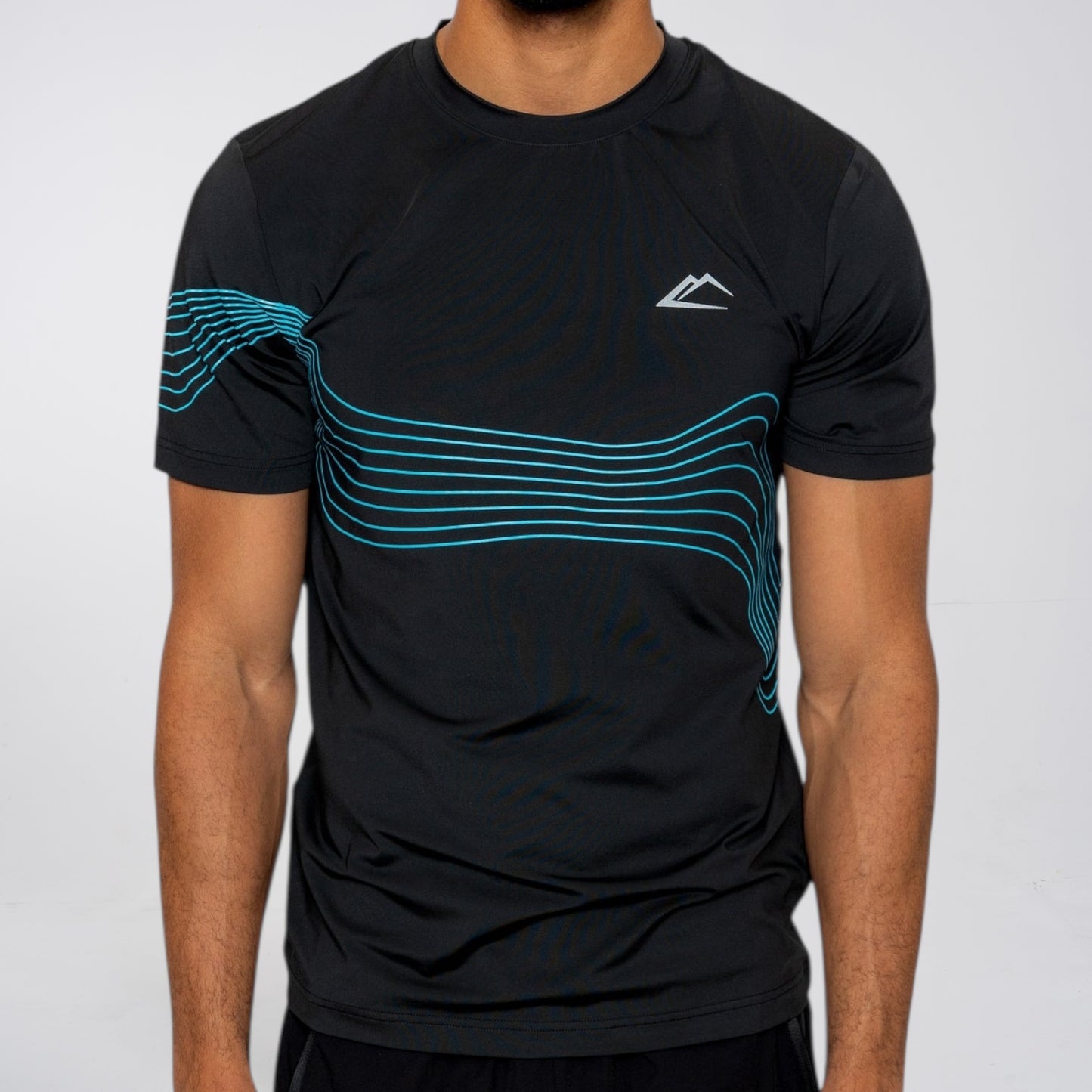 ActiveLine Wave Tee - Black / Turquoise