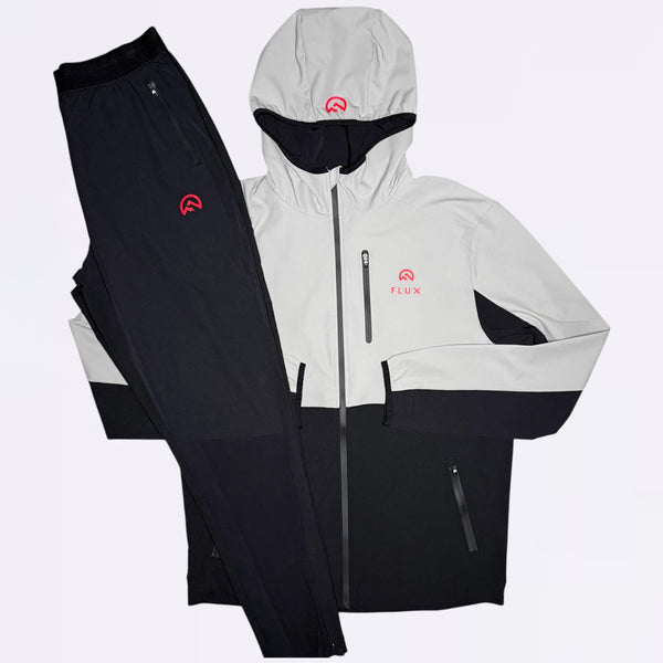 Flux Versatility Set - Jacket & Bottoms - Black / Grey / Red (Junior)