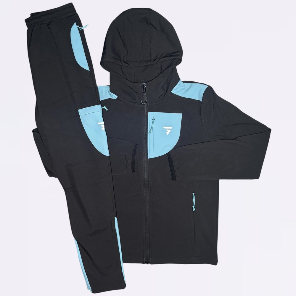 GRIID Aero Tracksuit  - Black / Blue (Junior)