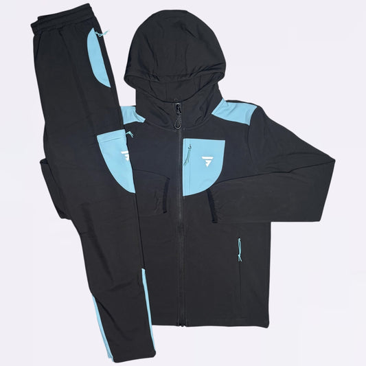GRIID Aero Tracksuit  - Black / Blue (Junior)